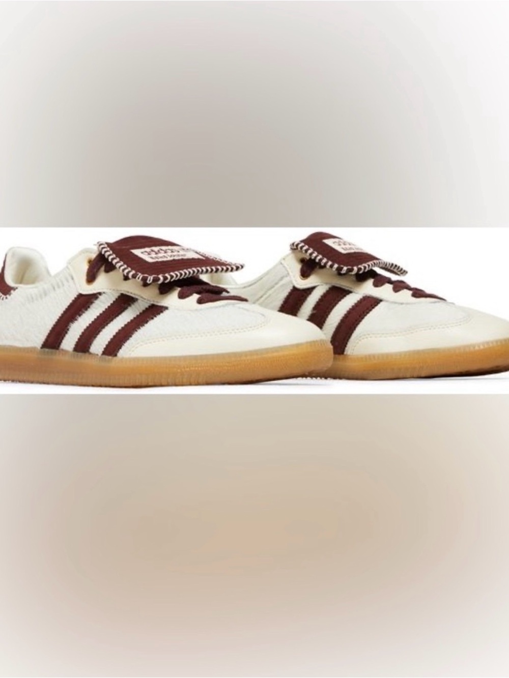 Wales Bonner x adidas Samba premium, shaggy cream-white pony hair Sneakers M6